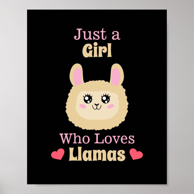 Poster Apenas Uma Menina Que Ama Lhamas (Frente)