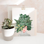 Poster Apenas Uma Menina Que Ama Plantas | Senhora das Pl<br><div class="desc">Você é uma garota que ama plantas? Então vai adorar a nossa poster super fofa e única. O design apresenta nossa originalmente pintada com aquarela, uma senhora caucasiana, com o cabelo da mulher criado a parecer um arranjo de diferentes plantas e folhas. "Apenas uma menina que ama plantas" é projetada...</div>