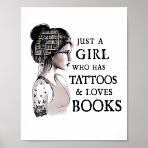 Poster Apenas Uma Menina Que Tem Tatuagens E Adora Livros
