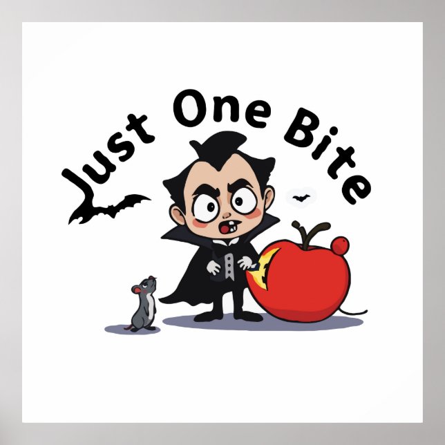 Poster Apenas Uma Mordida Vampira Arte De Halloween (Frente)