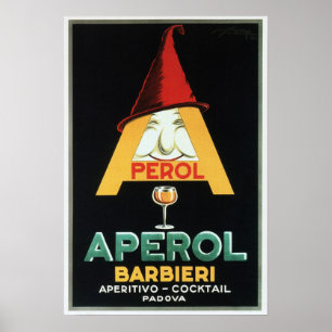 Poster APEROL BARBIERI Italiano Aperitif Cocktail Liqueur