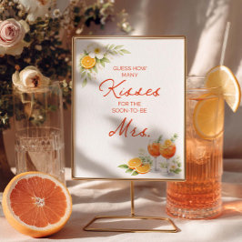 Poster Aperol Spritz Adivinhe Quantos Beijos