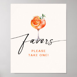 Poster Aperol Spritz Favora Chá de panela