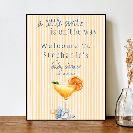 Poster Aperol Spritz Laranja Azul Cítrico Chuvinha de Amo