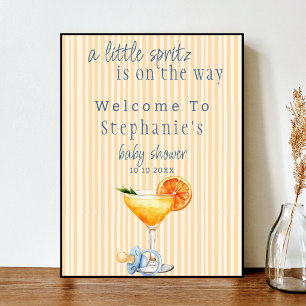 Poster Aperol Spritz Laranja Azul Cítrico Chuvinha de Amo
