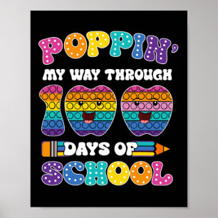 Poster Aperte-Me Por 100 Dias De Crianças Escolares 100t
