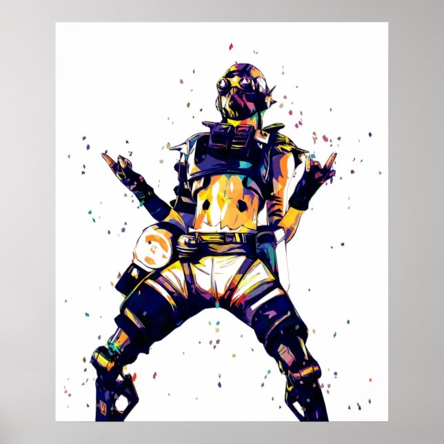 Poster Apex Legendas Octane pop art (Frente)