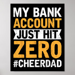 Poster Aplaudir Papai Nk Conta Zero Engraçado Cheerleader