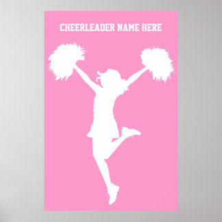 Póster Aplausos de cheerleader com plano de fundo persona