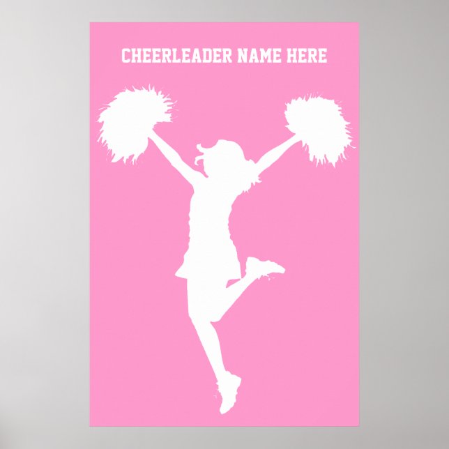 Póster Aplausos de cheerleader com plano de fundo persona (Frente)