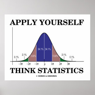 Poster Aplique suas estatísticas de pensamento (Humor da 
