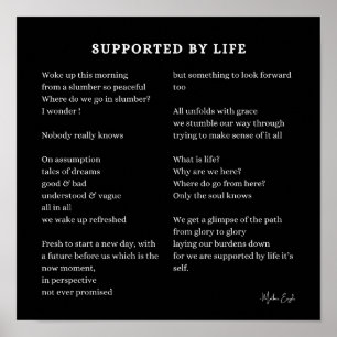Poster Apoiado pelo poema de encorajamento do amor própri