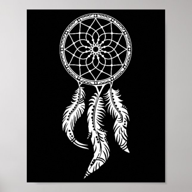 Poster Apoiador de Sonhos, Dream Catcher, Amuletos da Sor (Frente)