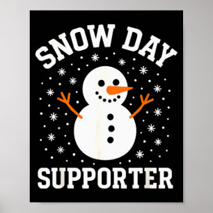 Poster Apoiador do Dia de Neve de Natal Floco de Neve Bon