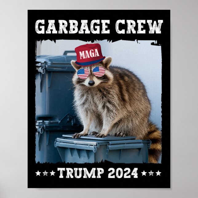 Poster Apoiadores de Trump Garbage Joe Biden Republicano  (Frente)