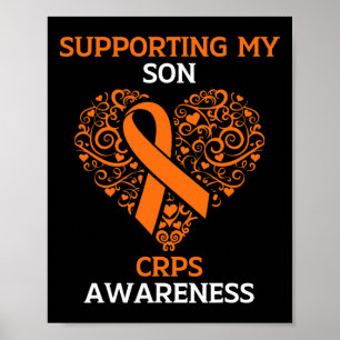 Poster Apoiando meu filho RSD Mês de Consciência CRPS Lar