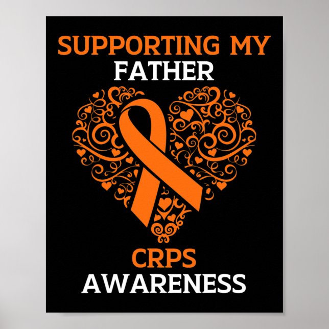 Poster Apoiando Meu Pai Rsd Crps Conscientizando Mês Oran (Frente)