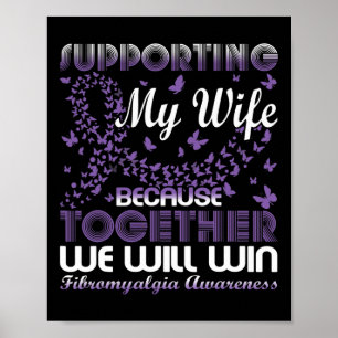 Poster Apoiando Minha Esposa Fibromialgia Sensação de Con
