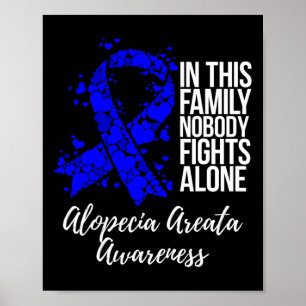 Poster Apoiar a Consciência Alopecia Areata