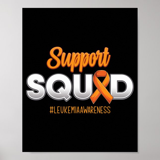 Poster Apoiar a guerra de conscientização da leucemia na  (Frente)