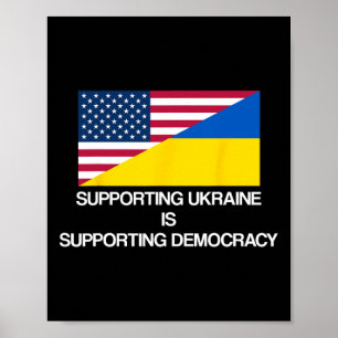 Poster Apoiar a Ucrânia é Apoiar a Democracia