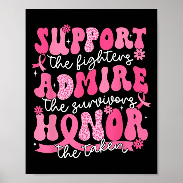 Poster Apoiar Admire Honra Admire Aviso de Consciência do (Frente)