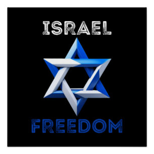 Póster Apoiar Israel, a liberdade, ficar com israel
