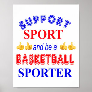 Poster Apoiar O Esporte E Ser Um Jogador De Basquete