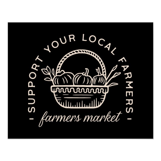 Póster Apoiar os agricultores locais (Frente)