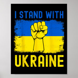 Poster Apoie a Bandeira da Ucrânia Eu Apoio a Ucrânia