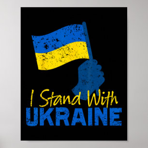 Poster Apoie a Ucrânia Eu Apoio a Ucrânia Bandeira Ucrani