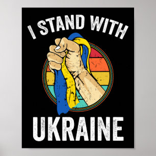 Poster Apoie a Ucrânia Eu Apoio a Ucrânia Retro Ucrânia