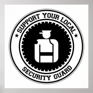 Póster Apoie seu agente de segurança local
