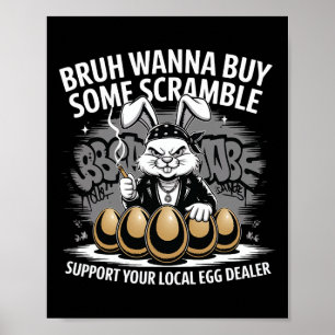 Poster Apoie Seu Fornecedor Local de Ovos Coelhinho da Pá