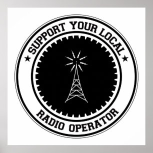 Póster Apoie seu operador de rádio local