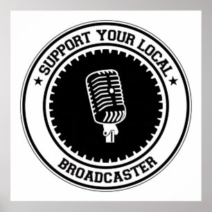 Poster Apoie seu radiodifusor local
