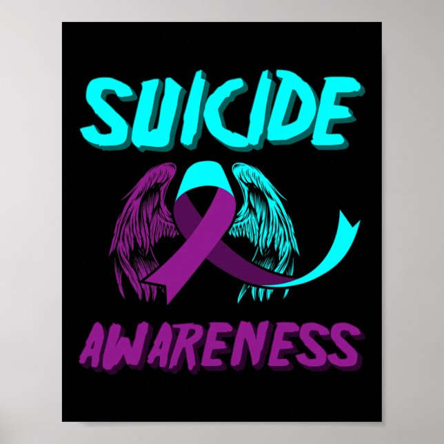 Poster Apoio à Consciência Suicida Asas Suicidas Prevençã (Frente)