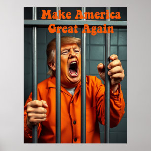 Poster Apoio a Kamala Walz Justiça Trump Funny Satire