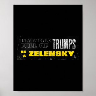 Poster Apoio a Zelensky Seja Zelensky Apoio à Ucrânia