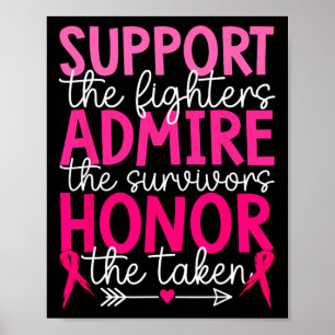 Poster Apoio ao cancer de mama Admire Honra Breastcancer