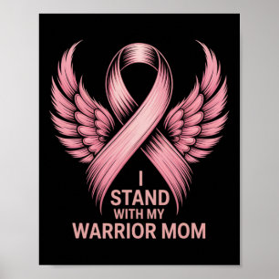 Poster Apoio ao cancer de mama Rosa Outubro Cancer A