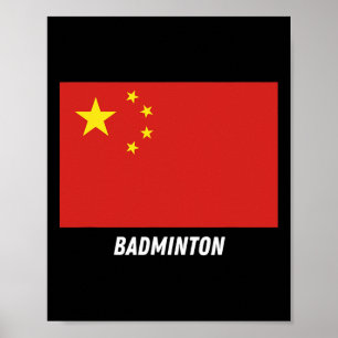 Poster Apoio Patriótico Badminton China Equipe Esporte Ch