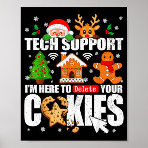 Poster Apoio Técnico Exclua Seus Cookies Homens Natal Fei