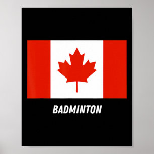 Poster Apoios Patrióticos Badminton, do Canadá Equipe Esp