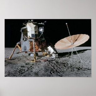 Poster Apollo 12 Local de aterrissagem lunar