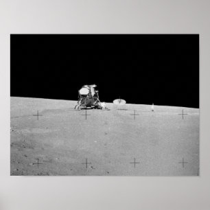 Póster Apollo 12 Local de aterrissagem lunar