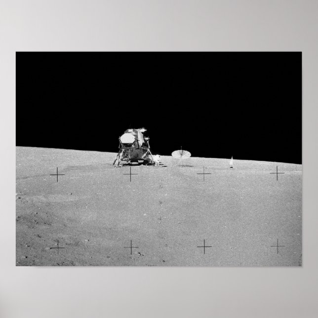 Póster Apollo 12 Local de aterrissagem lunar (Frente)