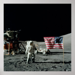 Poster Apollo 17 Local de aterrissagem lunar