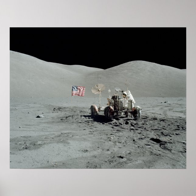 Póster Apollo 17 Veículo Circulante Lunar (Frente)