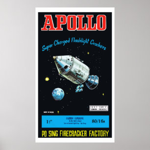 Póster Apollo (foguete chinês do vintage)
